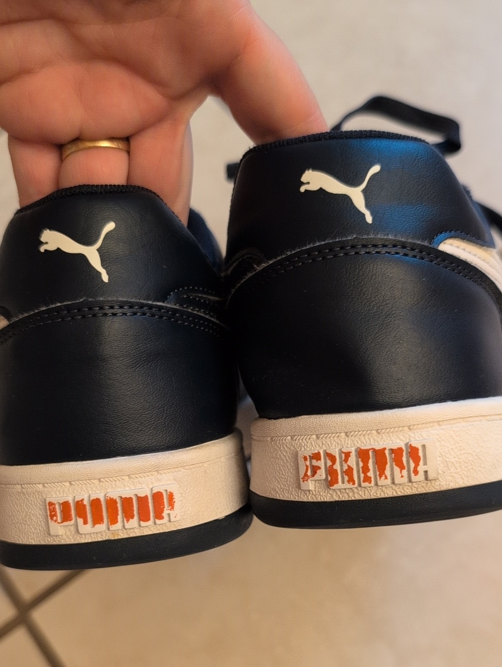 PUMA Men's PORSCHE PL Caven 2.0 Turbo Sneaker Navy White - Picture 8 of 9